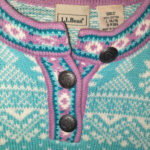 Girls LL Bean Fair Isle Sweater